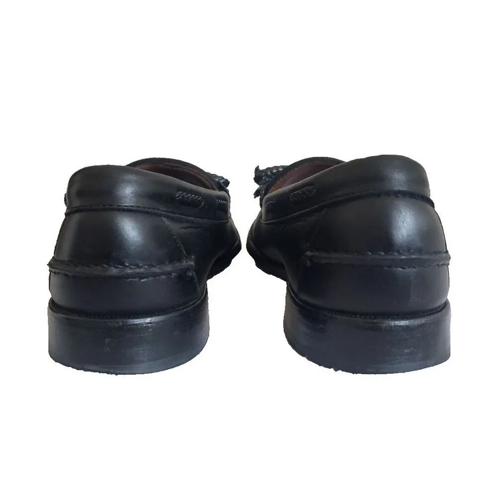 Allen Edmonds Woodstock 11D Chili Black Braided Double Kiltie SlipOn Loafers USA